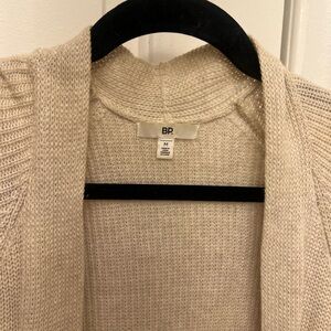BP Cream knit rib trim long cardigan. Gently used. Size Medium